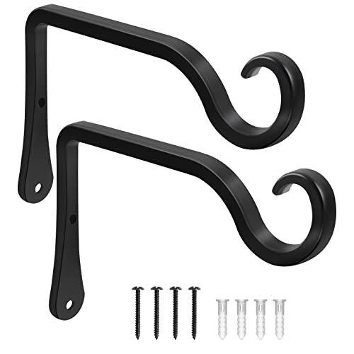 A Pair of Hanging Plant Brackets Black
