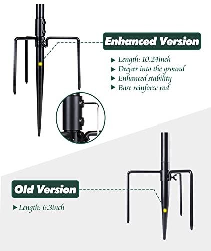 BOLITE Bird Feeding Station for Outside, 87 Inch Enhanced Bird Feeder Stand Pole, Black