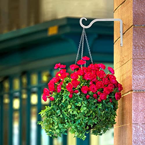 BOLITE 18032 Hanging Plant Brackets, 6 Inch Plant Hooks, Decorative Wall Plant Hanger for Hanging Bird Feeders, Planters, Lanterns, Wind Chimes, Indoor & Outdoor Home Decors, 2 Pack, Retro White