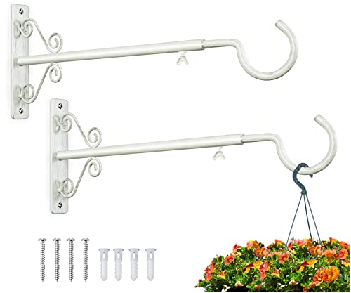 BOLITE 18023 Bird Feeder Hanger(16 to 24 Inch), Adjustable Hanging Plant Bracket, Wall Hooks for Hanging Bird Feeders, Planters, Lanterns, Wind Chimes, String Lights, 2 Pack